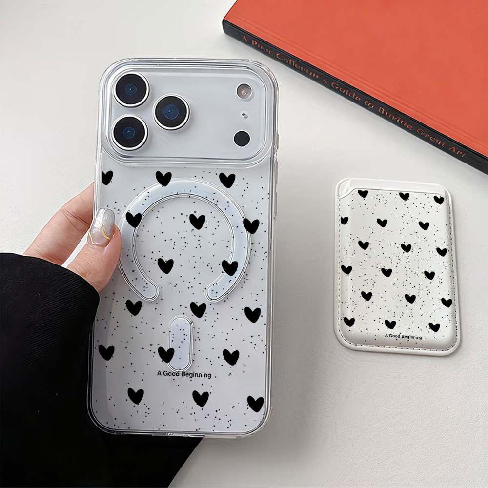 Full screen Polka Dot Heart Fo - đánh giá và giá Leather Wallet Card Holder Phone Cover