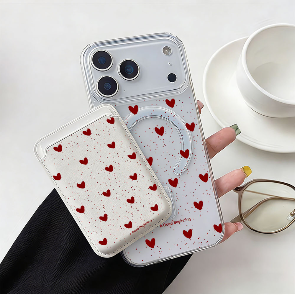 Full screen Polka Dot Heart Fo - đánh giá và giá Leather Wallet Card Holder Phone Cover