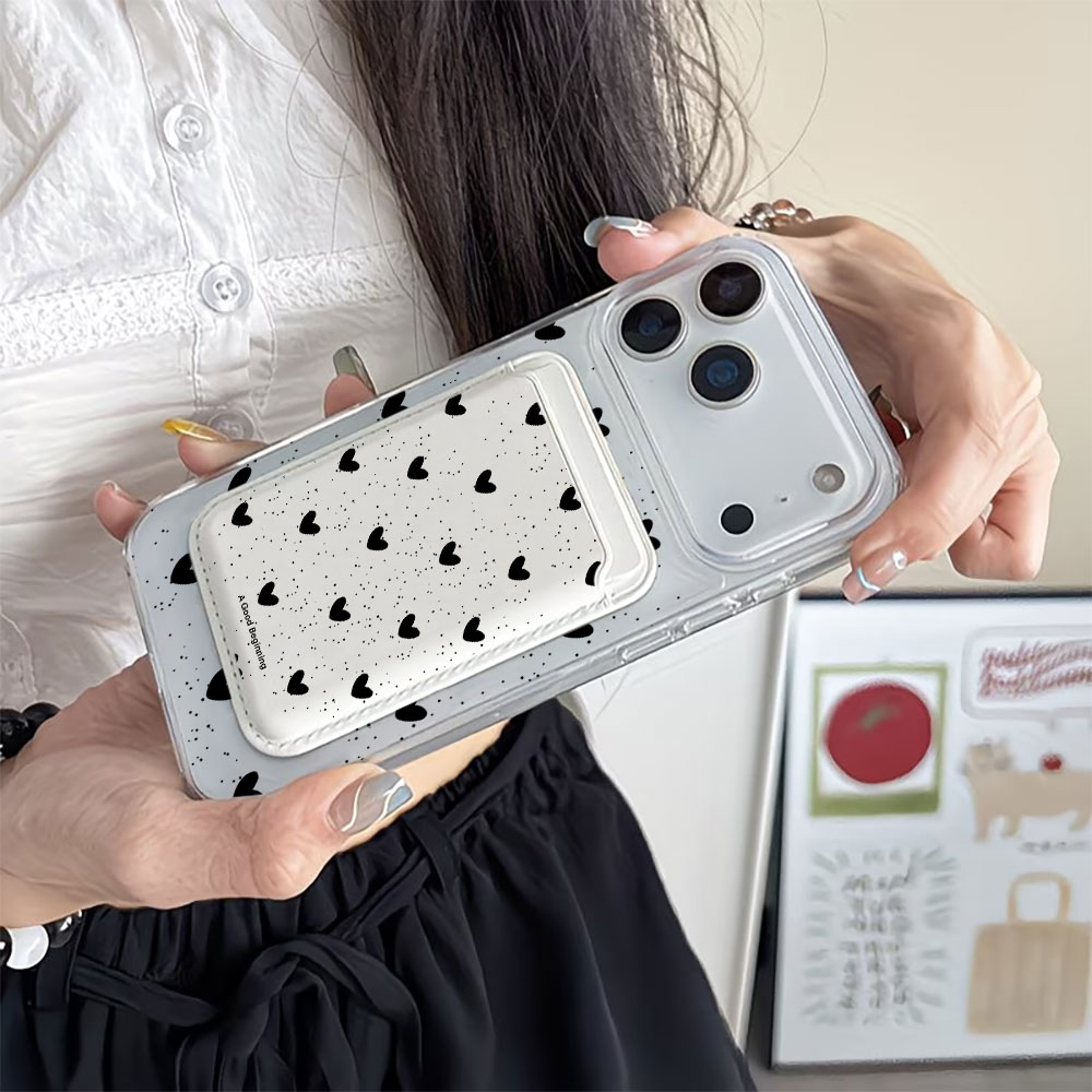 Full screen Polka Dot Heart Fo - đánh giá và giá Leather Wallet Card Holder Phone Cover