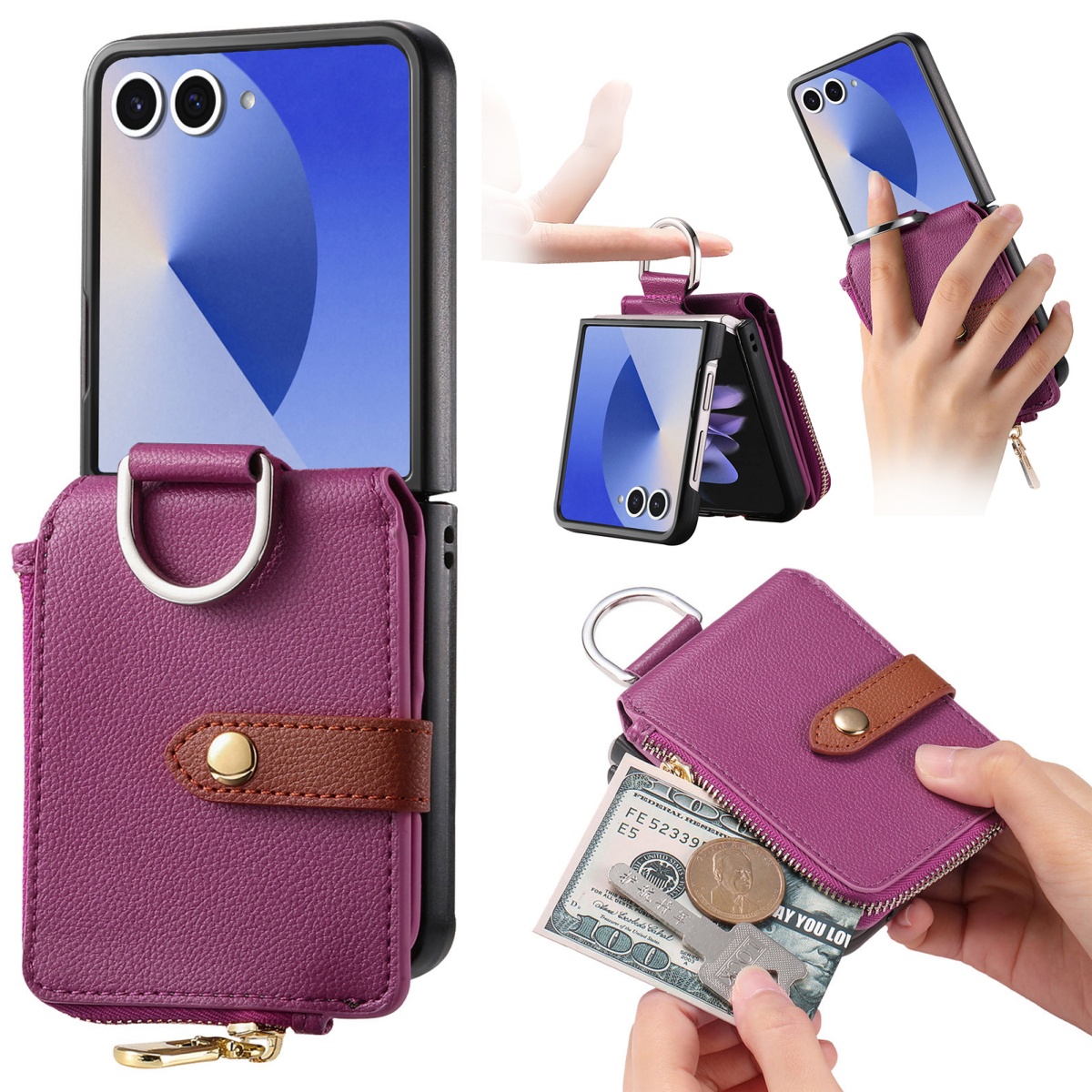 Luxury Card Holder Phone Case  - đánh giá và giá Leather Wallet Card Holder Phone Cover