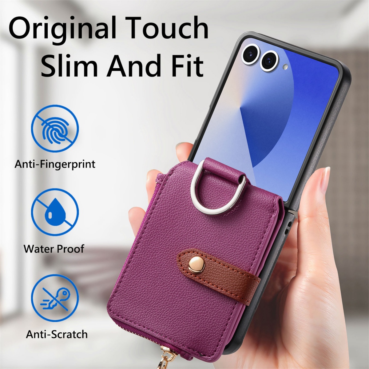 Luxury Card Holder Phone Case  - đánh giá và giá Leather Wallet Card Holder Phone Cover
