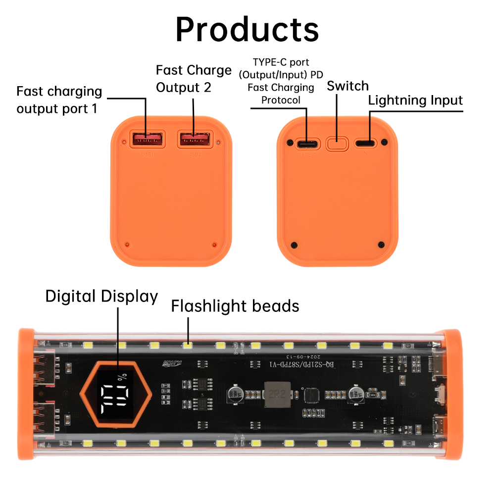 8*21700 Battery Case 22.5W Fas - đánh giá và giá Power Banks