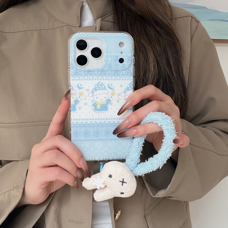 Cute winter Polka Dots hat Mif - đánh giá và giá Cute Cartoon Wrist Strap Silicone Case