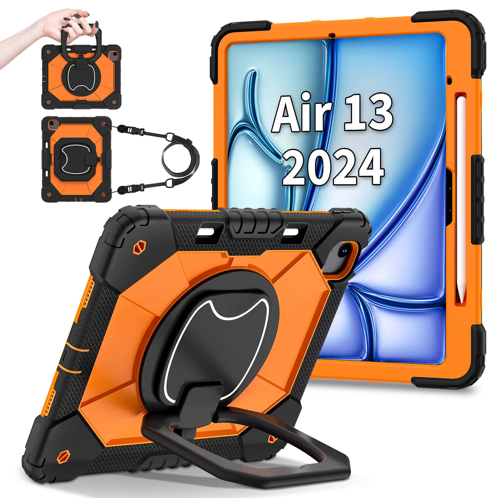 For iPad Pro 13 M5 Air 13 M4 M - đánh giá và giá Heavy Duty 360 Full Body Protective Case